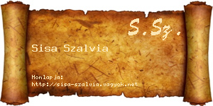 Sisa Szalvia névjegykártya
